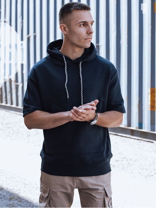 Štýlová granátová mikina s krátkym rukávom