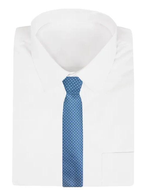 Žiarivo modrá pánska kravata so vzorom