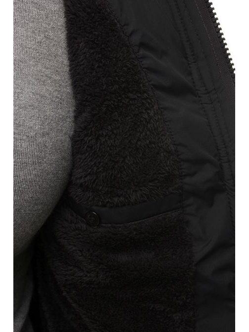 Prešívaná čierna zateplená zimná bunda  J.STYLE 3042