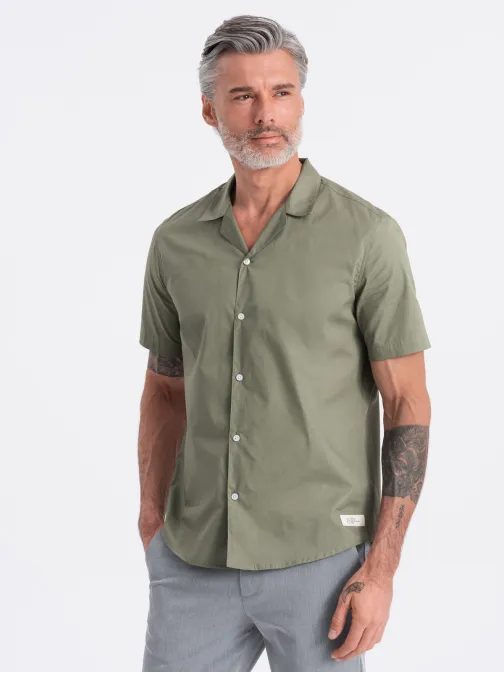 Kubánska khaki košeľa V4 SHSS-0168