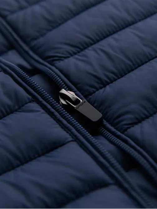 Prechodná prešívaná bunda pre mužov modrá V7 OM-JALP-0295