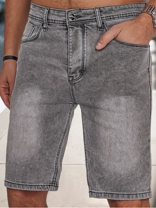 Trendy šedé rifľové kraťasy