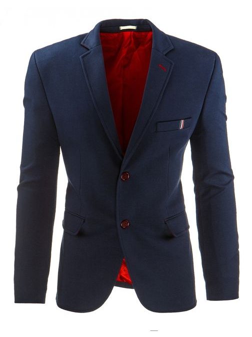 Modro-červené pánske sako