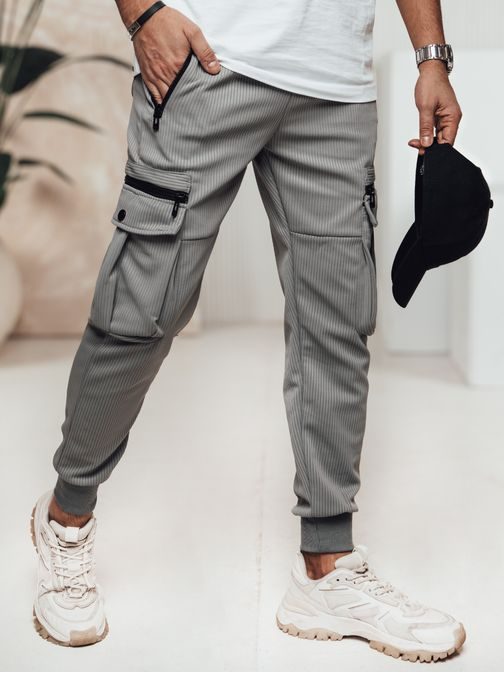 Trendy šedé kapsáčové joggery