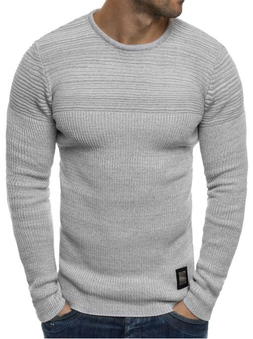 Sivo-biely sveter pre pánov BLACK ROCK 18036