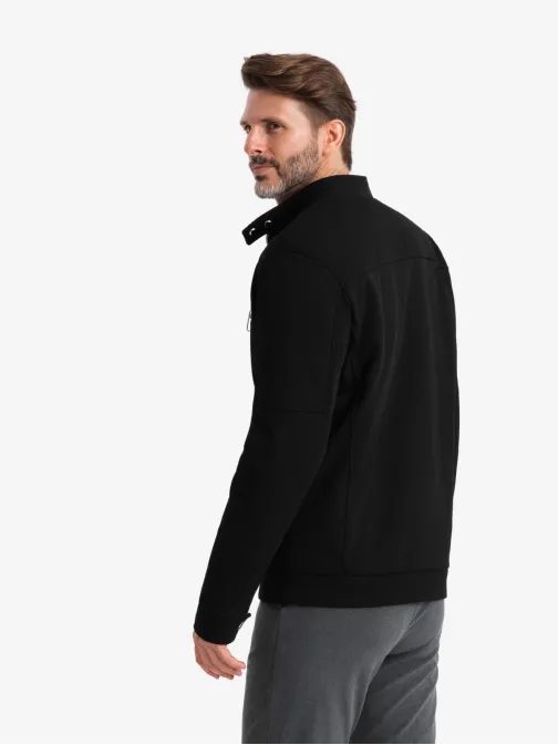 Trendy čierna motorkárska bunda V2 JALP-0157