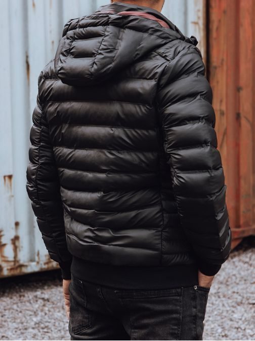 Zimná prešívaná bunda s kapucňou pre mužov