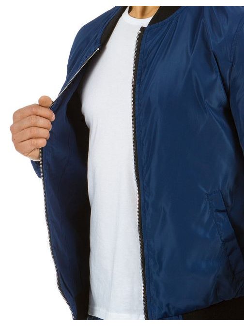 Trendy modrá bomber bunda