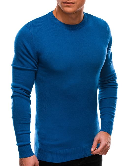 Modrý jednoduchý sveter E199