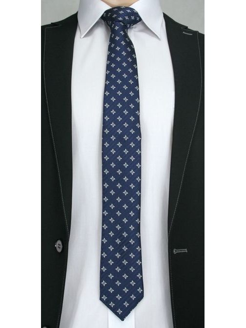 Modrá kravata s hviezdičkami