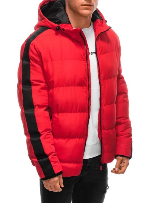 Prešívaná červená zimná bunda V2 EM-JAHP-0101
