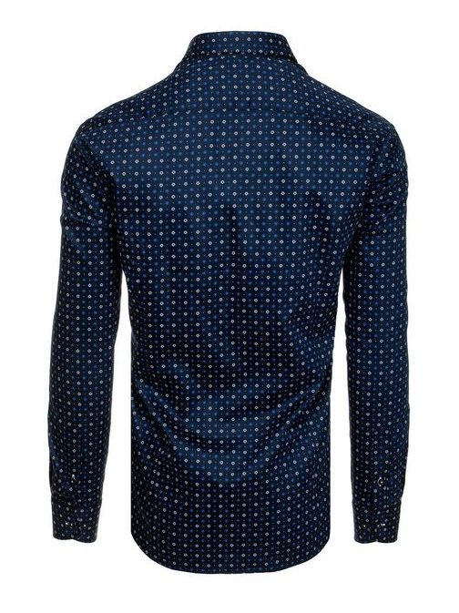 Trendová vzorovaná košeľa v granátovej farbe