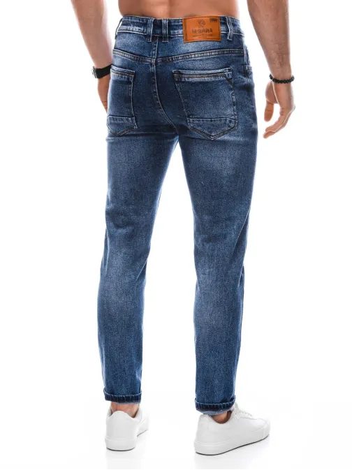 Trendy modré rifle v jednoduchom štýle P1432