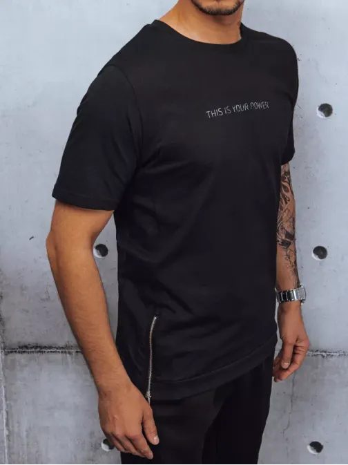 Štýlové čierne tričko s nápisom