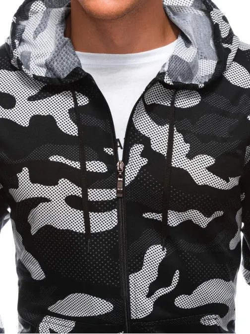 Čierna maskáčová mikina B1523