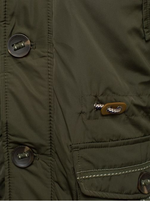 Khaki parka s ozdobným prešitím J.BOYZ X1018K