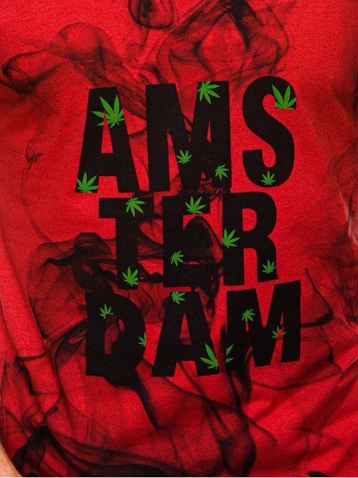 Štýlové červené tričko Amsterdam S1459