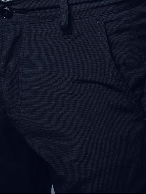 Trendy granátové chinos nohavice s drobným vzorom