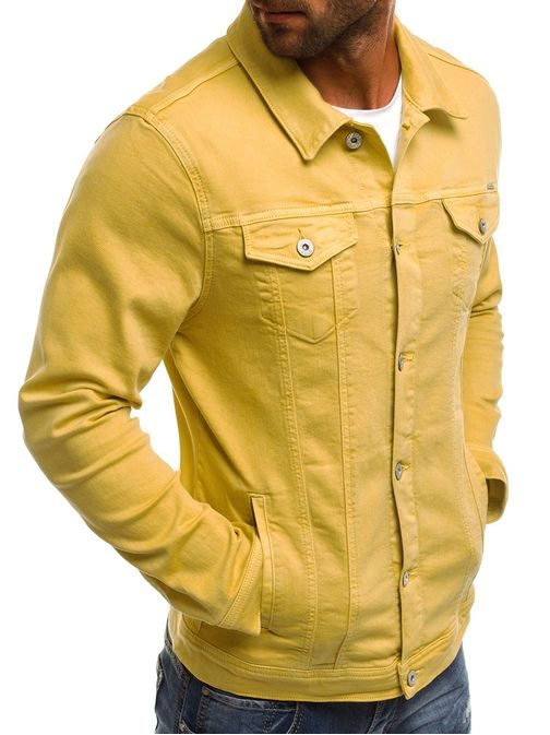 Pánska jeans žltá bunda B/5002X