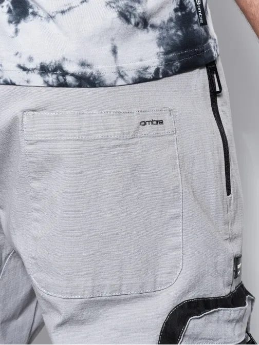 Trendové jogger nohavice v šedej farbe P960