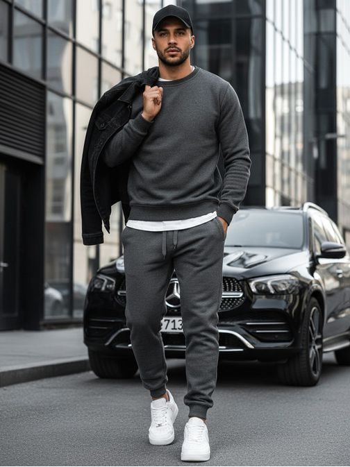 Antracitová pánska mikina