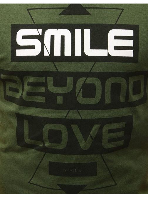 Zelené tričko SMILE BEYOND LOVE