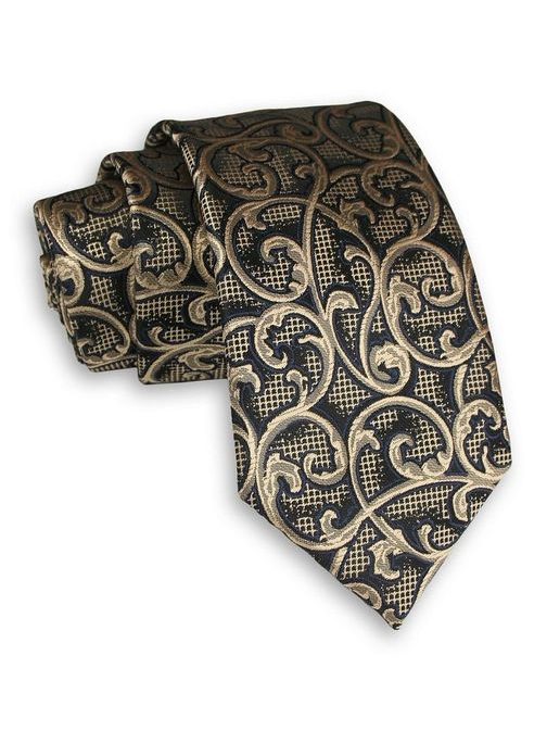 Béžovo granátová elegantná kravata