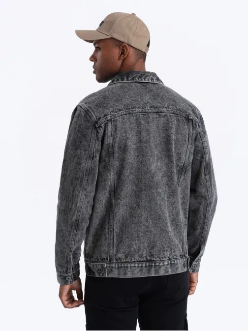 Grafitová prechodná rifľová bunda V5 JADJ-0123