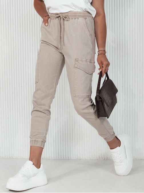 Dámske trendy béžové nohavice Love Trend
