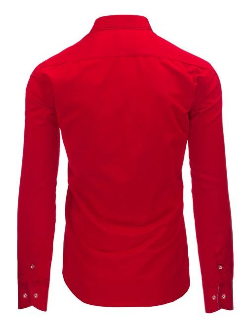 Elegantná pánska košeľa vo výraznej červenej farbe