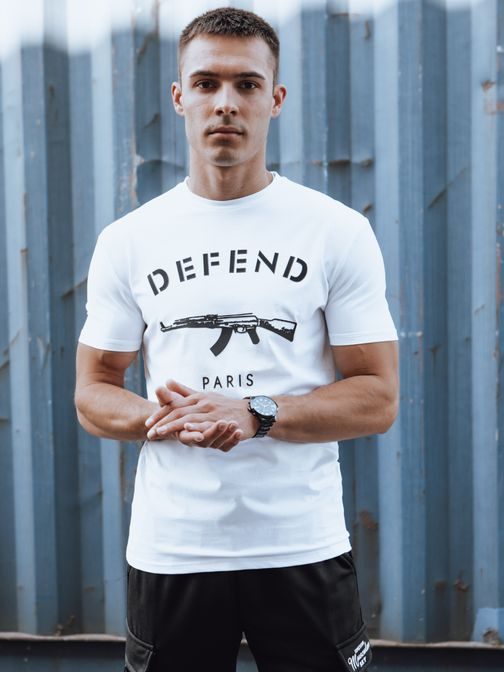 Biele tričko pre pánov DEFEND