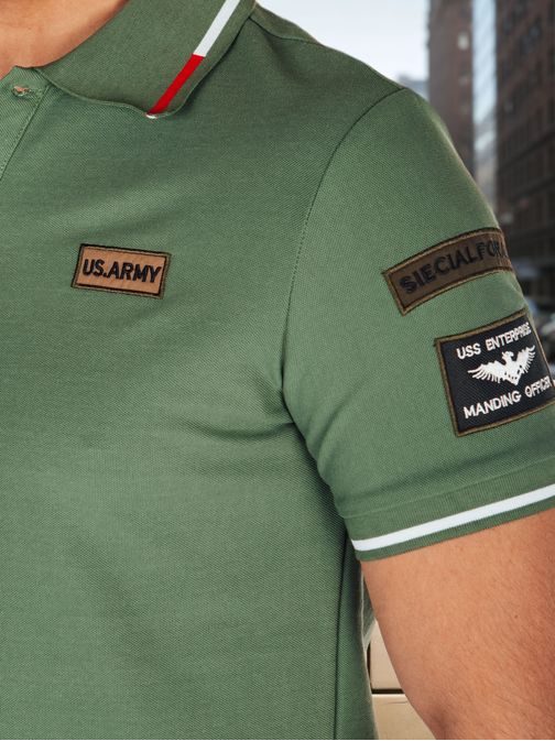 Trendy zelená pánska polokošeľa