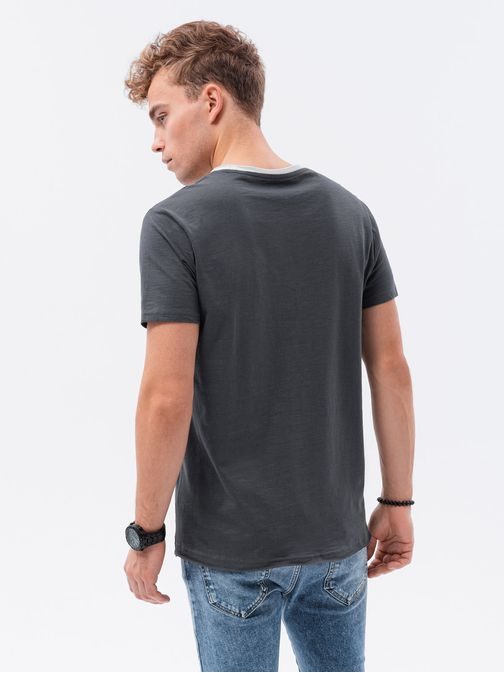 Pohodlné tmavo-šedé tričko S1385
