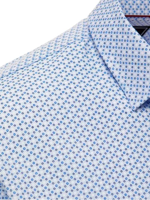 Trendová vzorovaná blankytne modrá košeľa