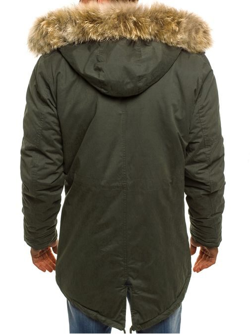 Zimná khaki parka s kapucňou X-FEEL 33183