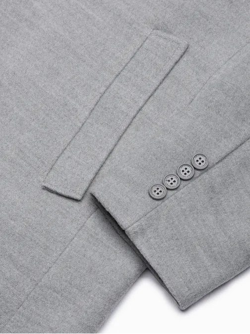 Šedý elegantný kabát C536