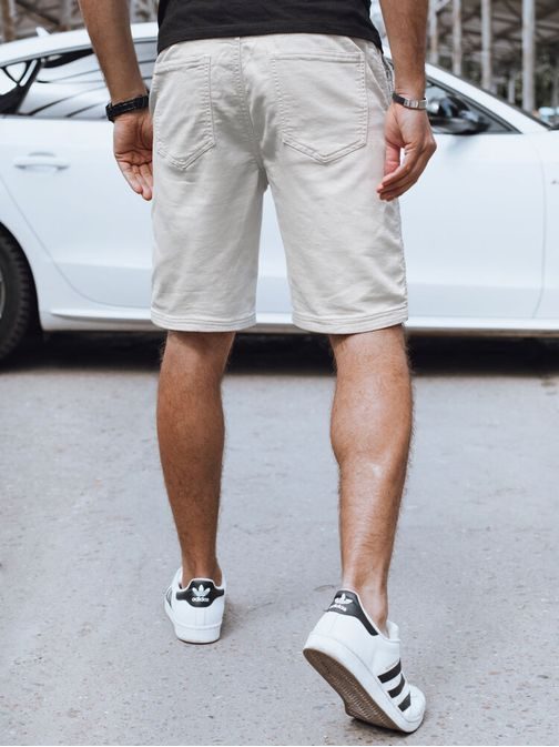 Moderné svetlo šedé látkové kraťasy