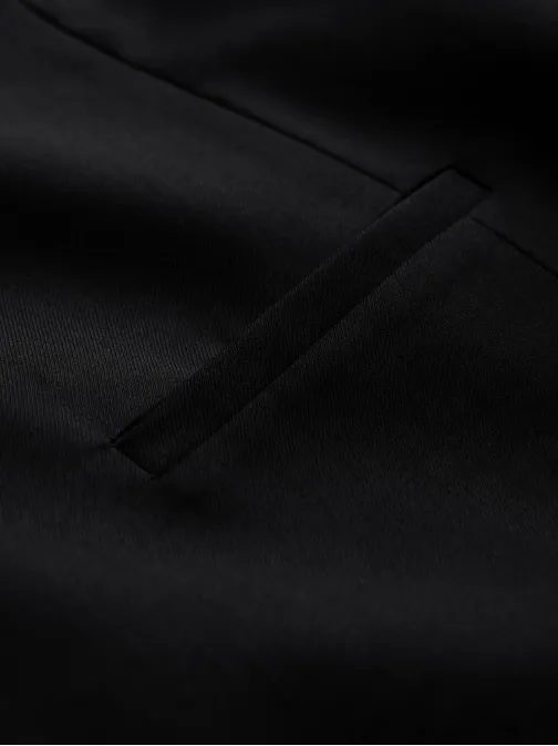 Trendy čierna elegantná vesta V4 BLZV-0112