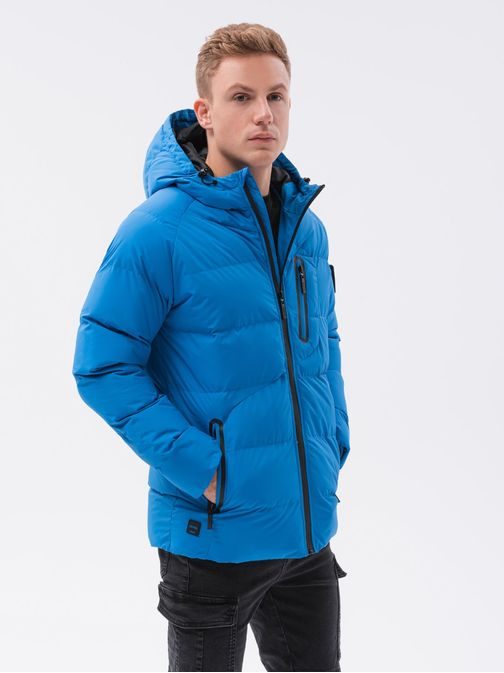 Modrá zimná bunda V2 OM-JAHP-0122