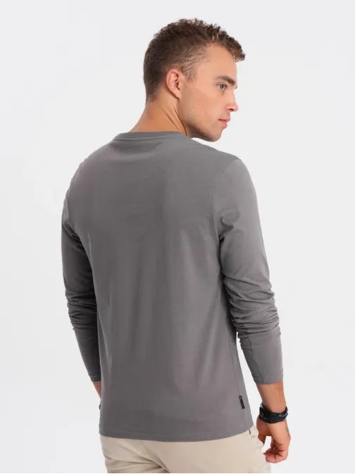 Šedé tričko s nápisom Brooklyn V1 LSPT-0117