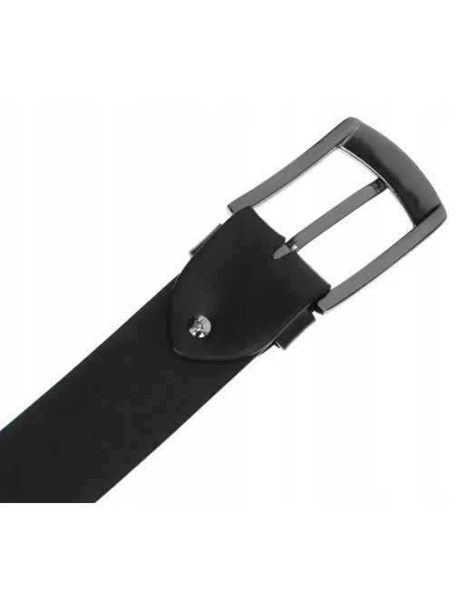 Klasický čierny kožený pánsky opasok