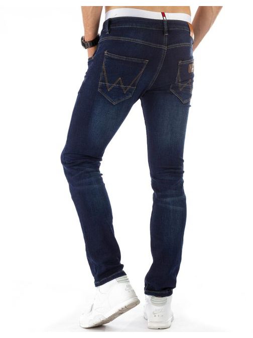 Tmavomodré moderné džínsy pre pánov WANGUE