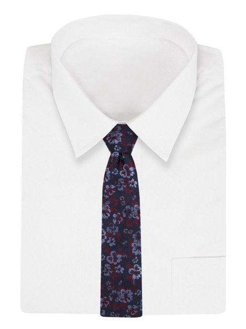 Modrá kvetovaná kravata