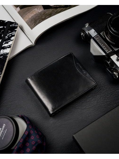 Moderná pánska peňaženka Rovicky v čiernej farbe