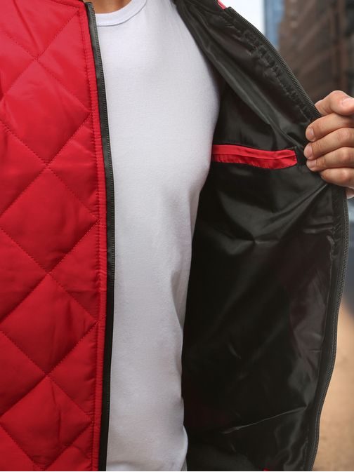 Atraktívna červená bomber bunda