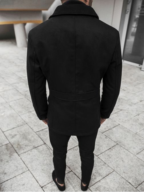 Moderný kabát v čiernej farbe JS/79M3137Z