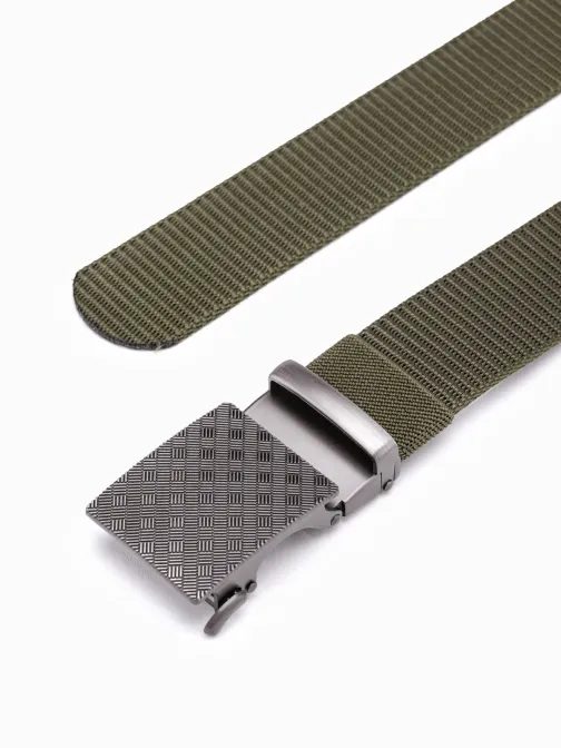 Pánsky opasok v khaki farbe A849