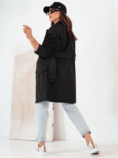 Jedinečný dámsky čierny kabát Vermont