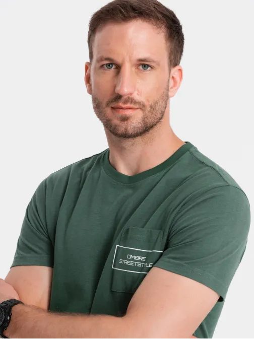 Zelené tričko v štýle streetstyle V4 TSCT-0108