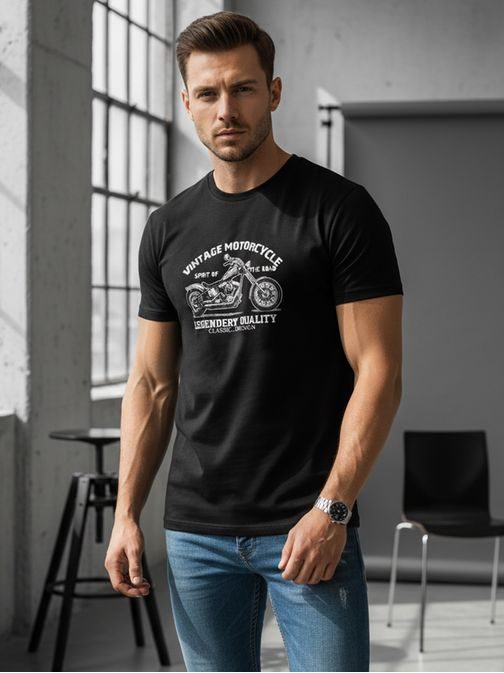 Čierne tričko s originálnym moto logom